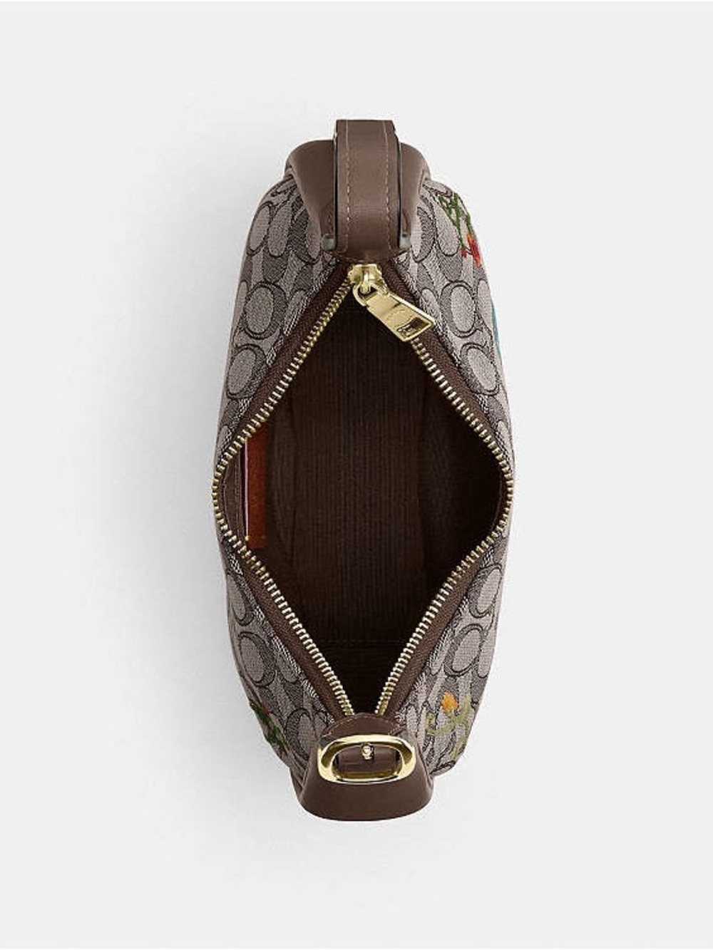 Coach Brown Signature Floral Shoulder Bag - Picture 5 of 5